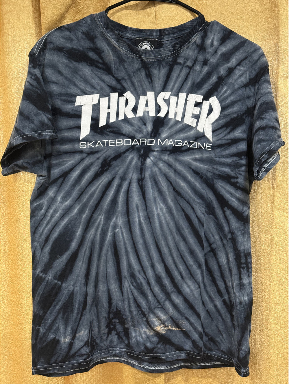 Thrasher black tie-dye graphic T-shirt